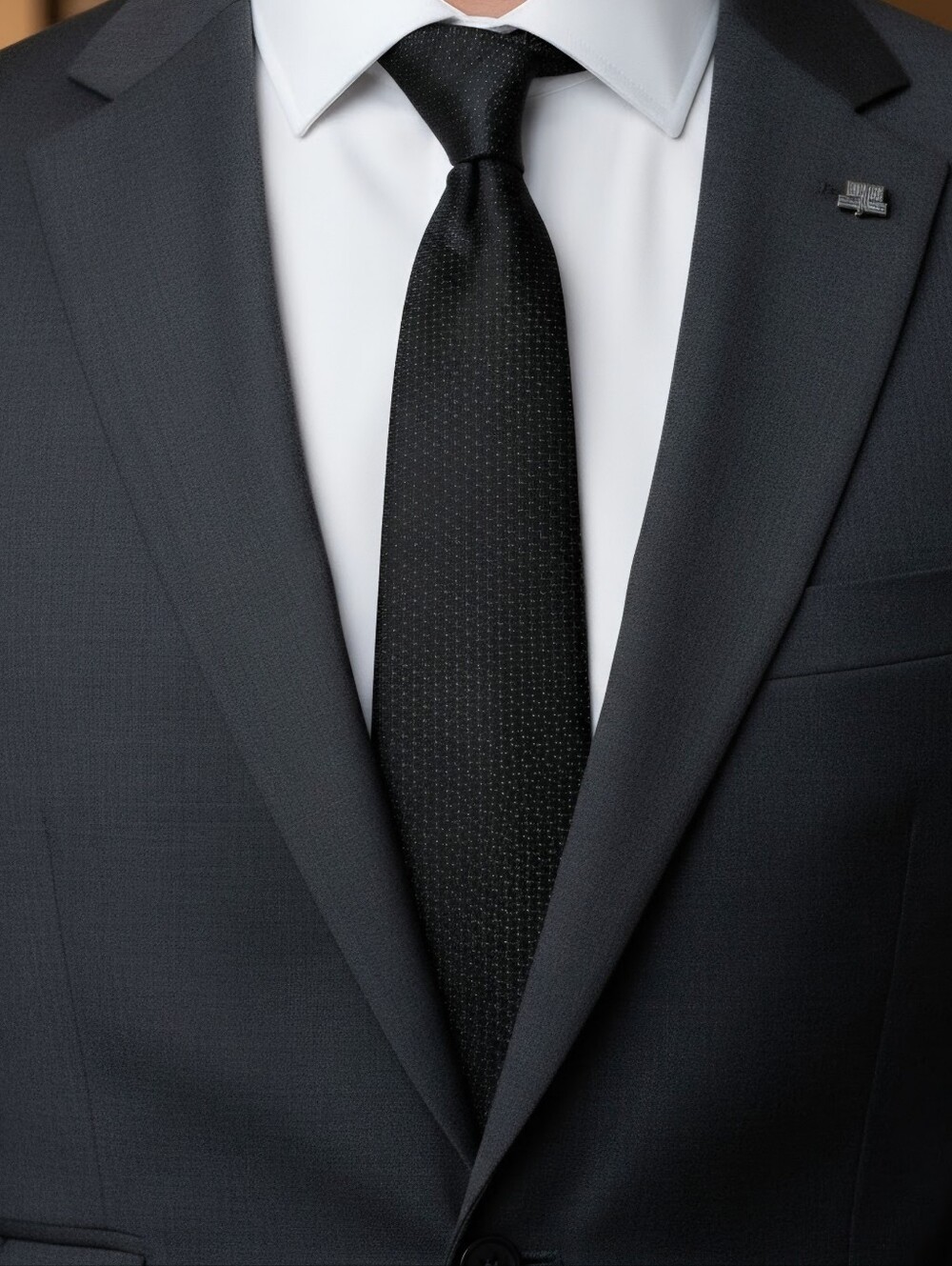 Van Heusen Sophisticated Black and Brown Men's Tie